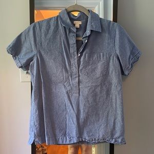 J. Crew chambray short sleeved shirt xs